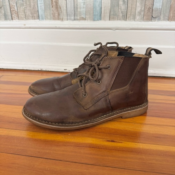 Blundstone 10 Casual Series Lace Up Chukka Ankle Boots Brown Leather Shoes